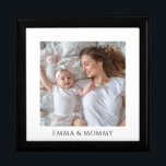 Personalized Baby Mom Photo Wood Keepsake Box<br><div class="desc">A sweet personalized photo wood lacquered keepsake box. Replace this photo with your own favorite photo of any kind.</div>