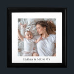 Personalized Baby Mom Photo Wood Keepsake Box<br><div class="desc">A sweet personalized photo wood lacquered keepsake box. Replace this photo with your own favorite photo of any kind.</div>