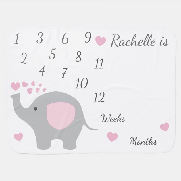 personalized baby age blanket