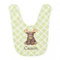Personalized Baby Moose Bib Personalized Baby Moose Bib