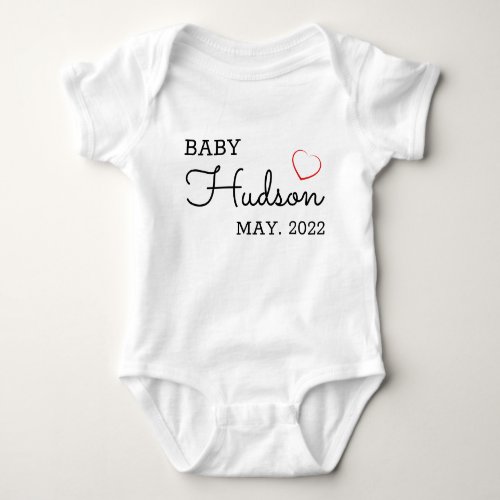 Personalized Baby Name Announcement Baby Bodysuit
