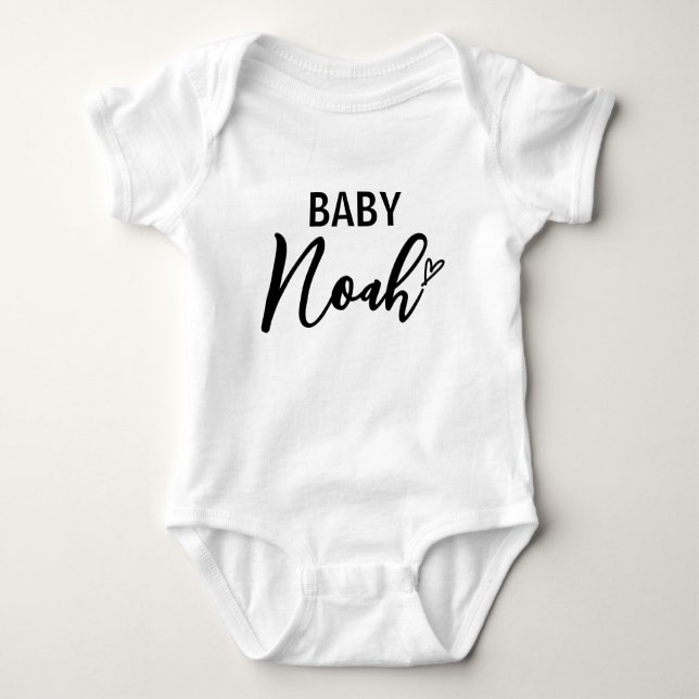 Personalized Baby Name Announcement Gift Bodysuit (Front)