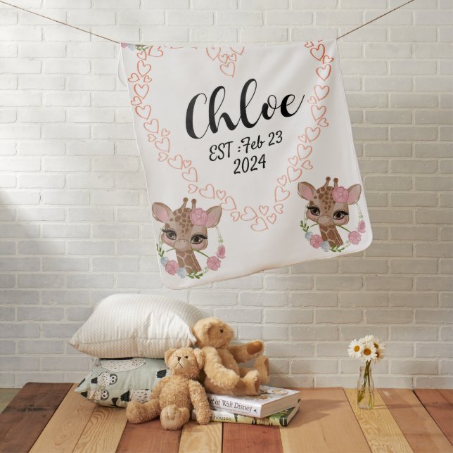 personalized baby name  Baby shower  Blanket (In Situ)