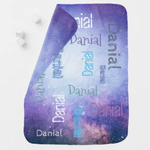 Personalized Baby Name Blanket GALAXY