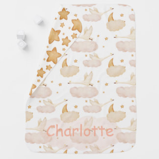Personalized Baby Name Blanket, Neutral Boho Blanket