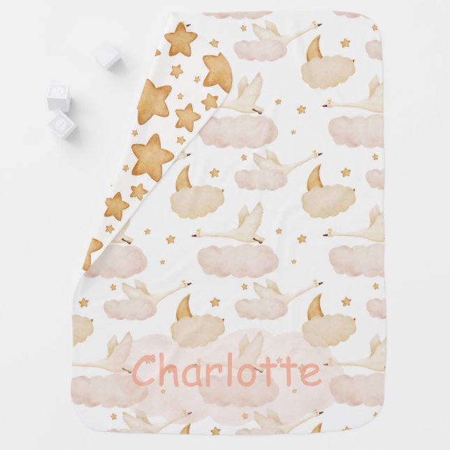 Personalized Baby Name Blanket, Neutral Boho  Blanket (In Situ)