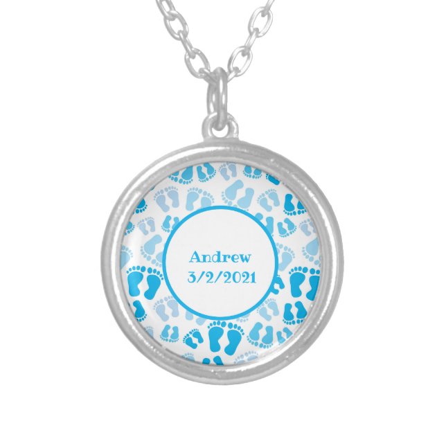 Personalized Baby Name Date Mother's Necklace (Front)