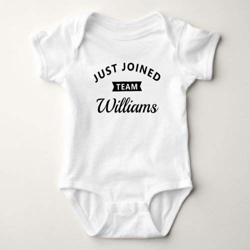 Personalized Baby Name Just Joined Team Baby Bodysuit