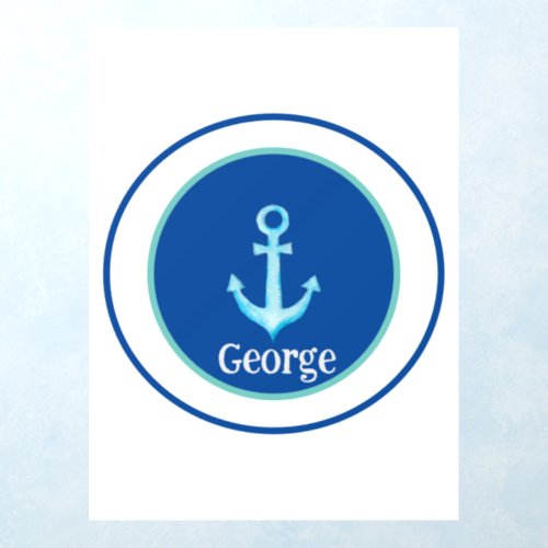 Personalized baby name marine theme nautical  wall decal 