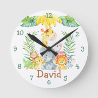 Personalized Baby Name Nursery Jungle Safari Cute