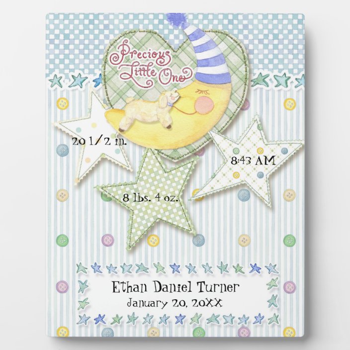 Personalized Baby Name Wall Nursery Art for Boy Plaque