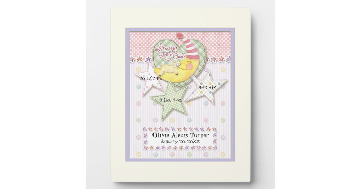 Personalized Baby Name Wall Nursery Art for Girl Plaque | Zazzle