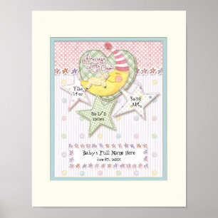 Personalized Baby Name Wall Nursery Art for Girl Poster