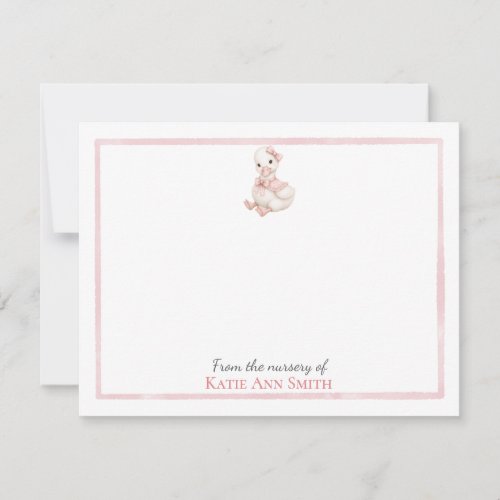Personalized Baby Note Cards | Pink Duck Nursery