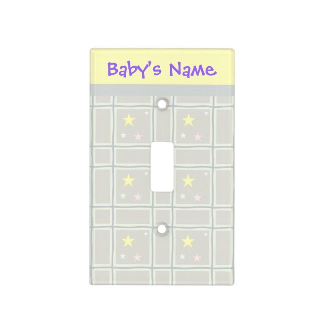 Personalized baby Nursery Light Switch Cover (Front)