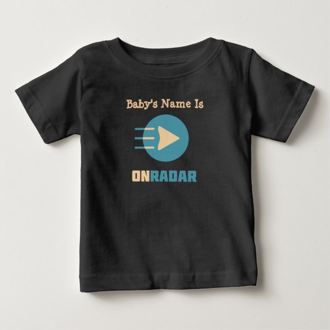 Personalized Baby On Radar T-Shirt (Front)