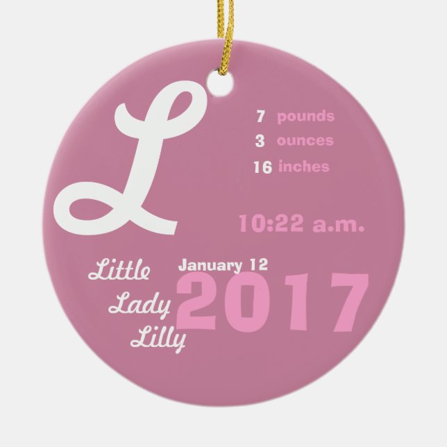 Personalized Baby Ornament (Front)