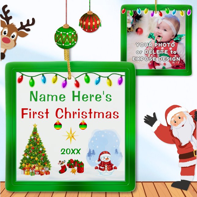 Personalized Baby Ornaments First Christmas (Baby's First Christmas Ornament. What to get an infant for Christmas. Personalized Newborn Ornaments)