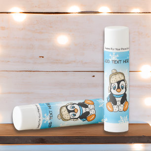 Personalized Baby Penguin Party Favors Lip Balm