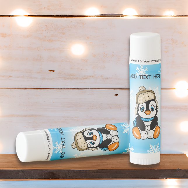 Personalized Baby Penguin Party Favors Lip Balm (Creator Uploaded)