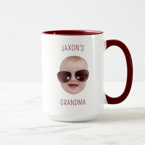 Personalized Baby Photo Baby Face Gift Fathers Day Mug