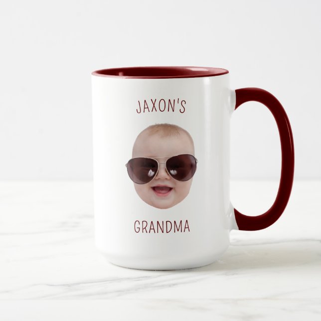 Personalized Baby Photo Baby Face Gift Fathers Day Mug (Right)