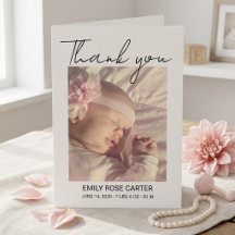 Personalized Baby Photo Birth Announcement 