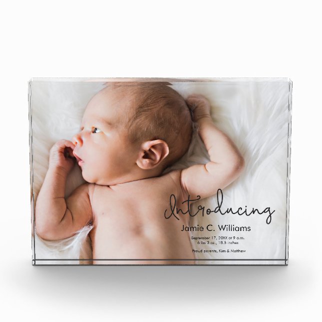 Personalized Baby Photo Birth announcement (Front)