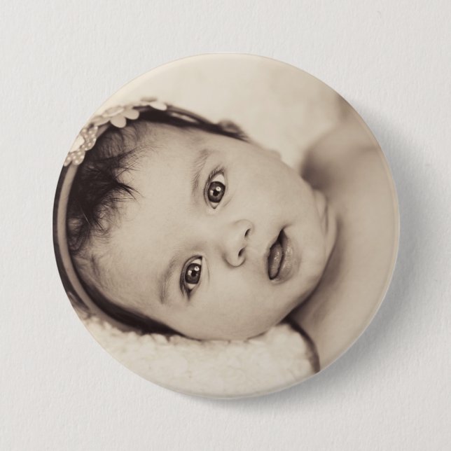 Personalized Baby Photo Button (Front)