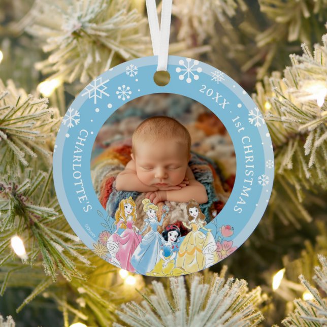 Personalized Baby Photo Disney Princess Metal Ornament (Insitu)
