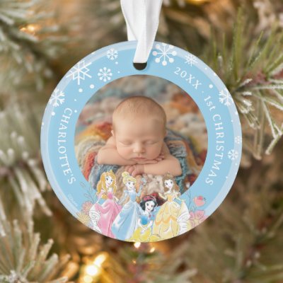 Personalized Baby Photo Disney Princess Ornament