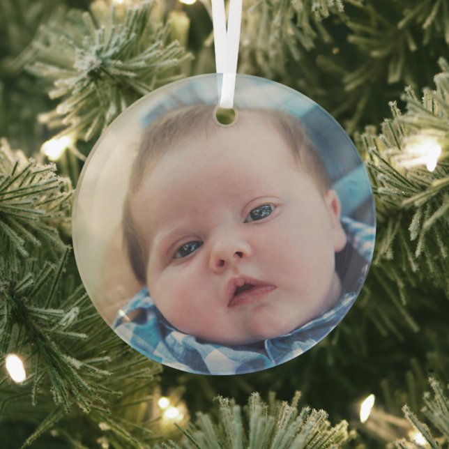 Personalized Baby Photo    Glass Ornament (Insitu)