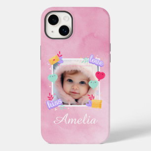 Personalized Baby Photo - Love, Kiss, and Hearts Case-Mate iPhone 14 Plus Case