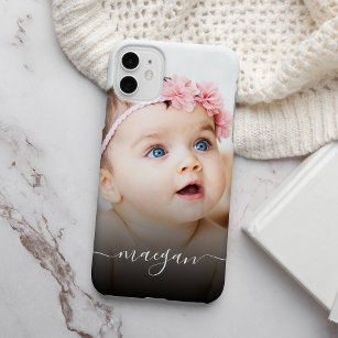 Personalized Baby Photo Name Handwriting iPhone 15 Plus Case