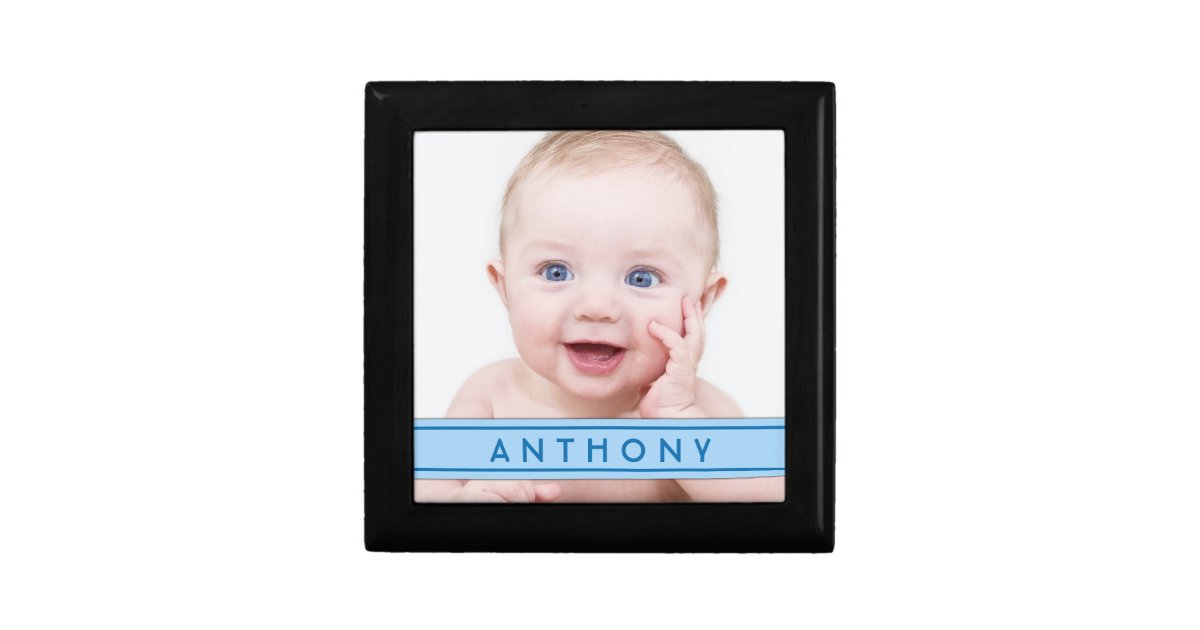 Personalized Baby Photo Name Jewelry Box Boy Zazzle