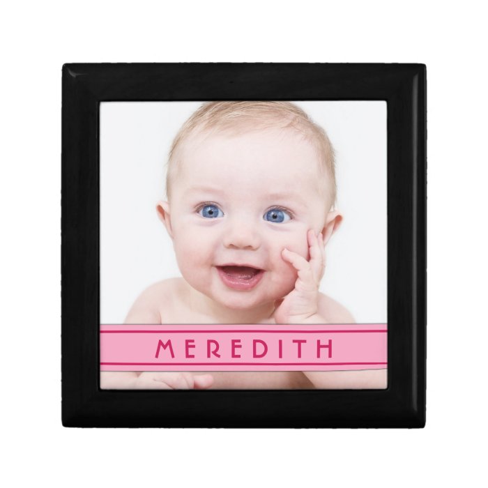 Personalized Baby Photo Name Jewelry Box   Girl