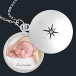 Personalized Baby  photo  name Locket Necklace<br><div class="desc">Perfect for the new mother,  customize this locket with her newborn's photo and name. Add other text as you'd like.</div>