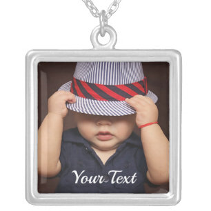 Personalized Baby Photo Silver Plated Necklace