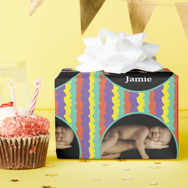 Personalized Baby Photo Wrapping Paper (Birthday Party)