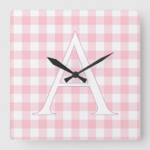 Personalized Baby Pink Gingham Monogram