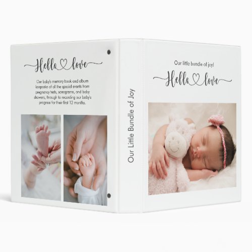 Personalized Baby  Pregnancy 3 Ring Binder