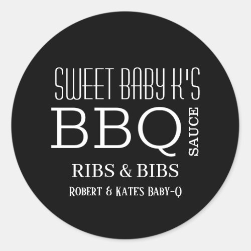 Personalized Baby_Q Sauce Label