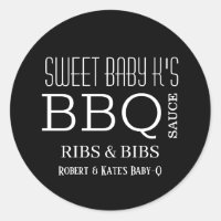 Personalized Baby-Q Sauce Label
