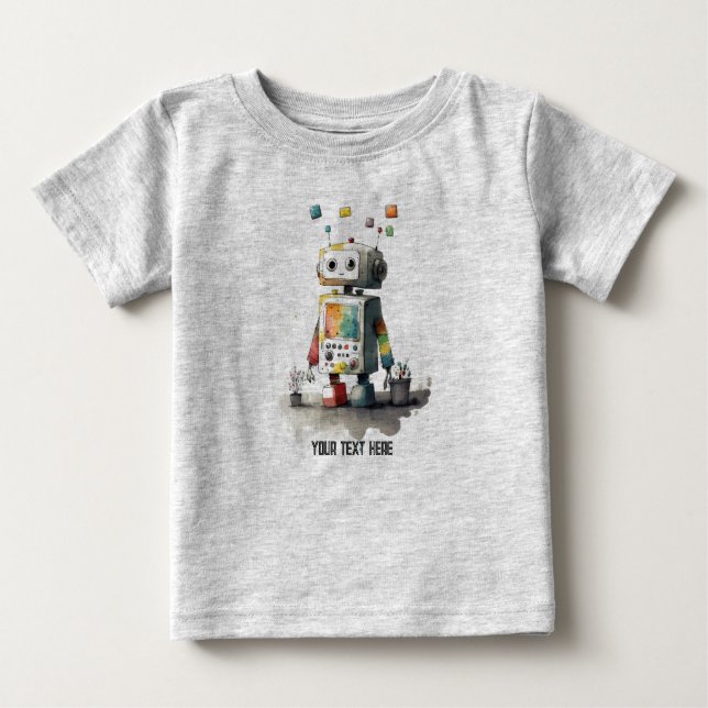 Personalized Baby Robot Tee (Front)