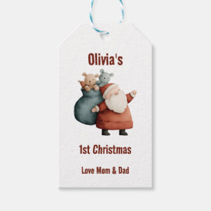 Personalized Baby’s 1st Christmas Santa Gift Tags