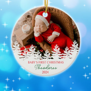 Personalized Baby´s First Christmas Ceramic Ornament