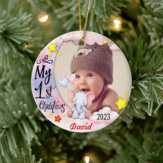 Personalized Baby’s First Christmas Photo Ornament
