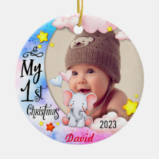 Personalized Baby’s First Christmas Photo Ornament