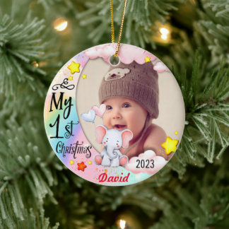 Personalized Baby’s First Christmas Photo Ornament