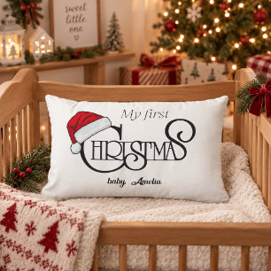 Personalized Baby’s First Christmas Pillow